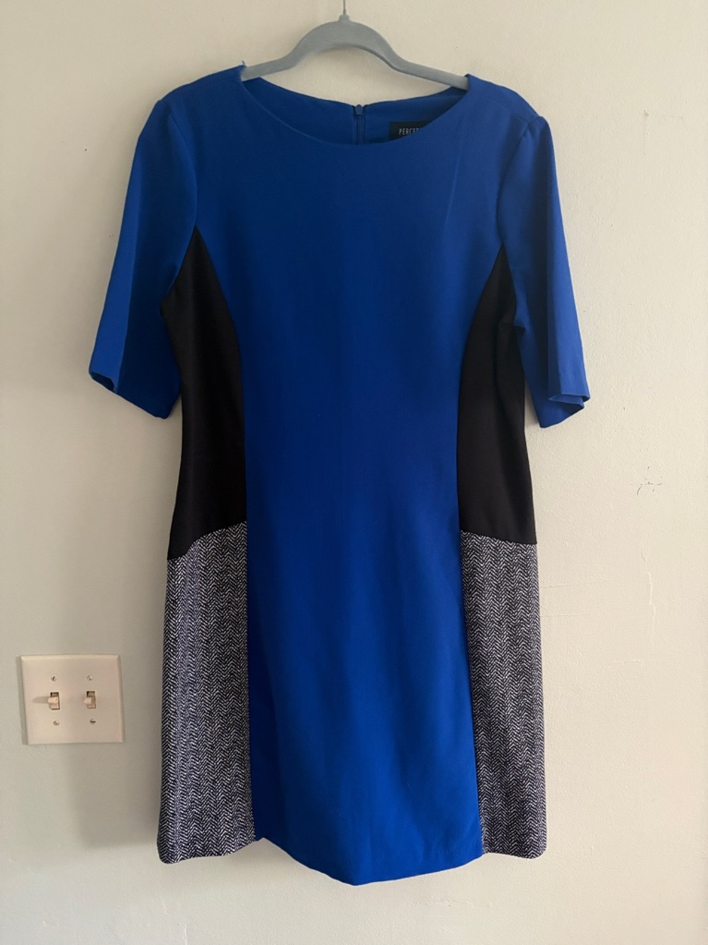 Perceptions half sleeve color block dress 12